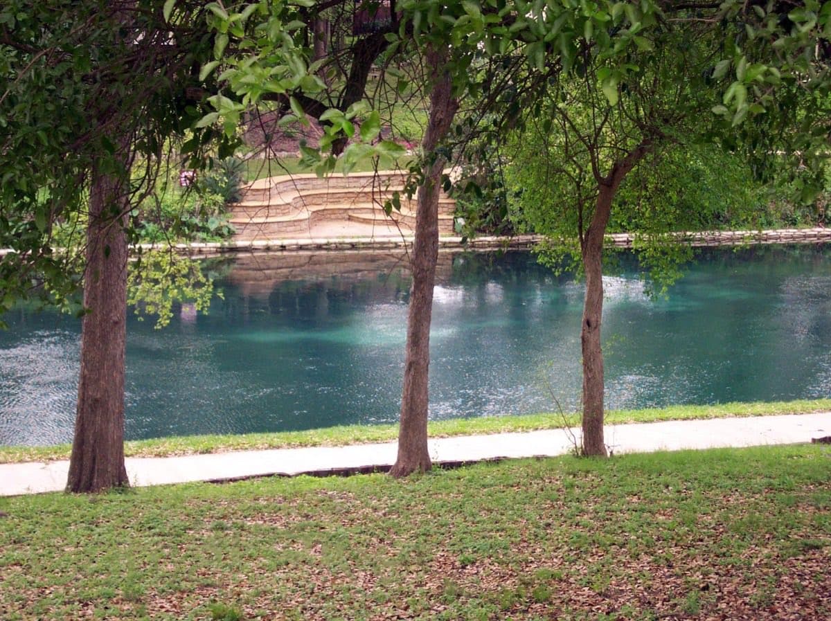 The Comal River at Landa Park in New Braunfels, TX — the local area we serve with porta potty rentals