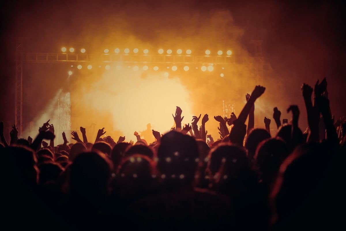 Festival crowd at an outdoor event — event porta potty rental for Gruene wedding venues and New Braunfels festivals